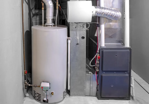 HVAC technician performing preventive furnace maintenance in St. Louis, MO