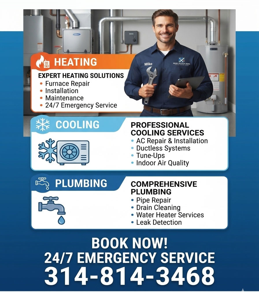 Professional plumber replacing a main water shut off valve in St. Louis, MO